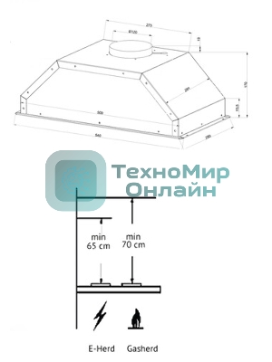 Вытяжка встраиваемая Kuppersberg Inblade 60 X нержавеющая сталь, 60 см, 780 куб. м/ч, 56 дБ
