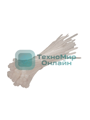 Стяжка нейлоновая Exegate EX253855RUS неоткрывающаяся CV-300W, 300 мм, упак. 100 шт белый