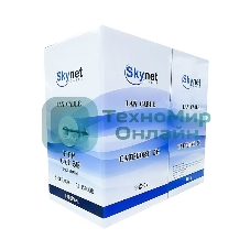 Кабель SkyNet Light UTP indoor 4x2x0,46, медный, FLUKE TEST, кат.5e, однож., 305 м, box, серый