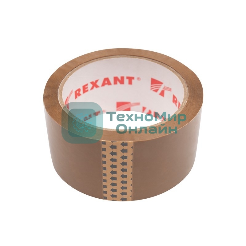Скотч упаковочный Rexant 48 мм х 50 мкм, коричневый, рулон 66 м