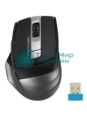 Мышь беспроводная A4Tech Fstyler FB35 серый, 2000 dpi, радиоканал, Bluetooth, USB, кнопки - 6