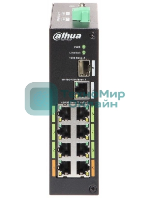 Коммутатор Dahua DH-LR2110-8ET-120 8-портовый ePoE