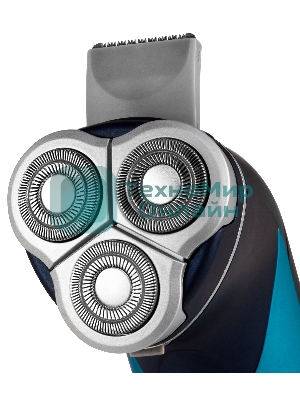 Электробритва роторная Starwind SSH 1525 реж.эл.:3 питан.:аккум. голубой/черный