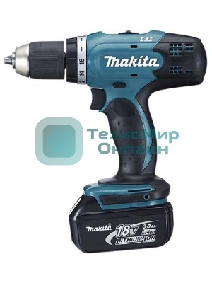 Дрель-шуруповерт Makita DDF453RFE, 18 В, 3 Ач, 42 Нм, щеточный