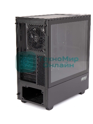 Компьютерный корпус Hiper PB81 черный без БП ATX 3x120мм 2xUSB2.0 2xUSB3.0 audio bott PSU