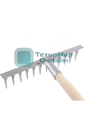 Грабли 14-зубые витые Сибртех, 340 мм, нерж. сталь, черенок в/с