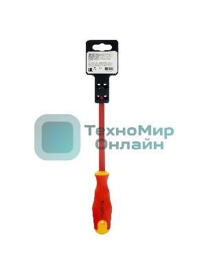 Отвертка диэлектрическая Сибртех SL6,5 х 150 мм, до 1000 В, двухкомпонентная рукоятка