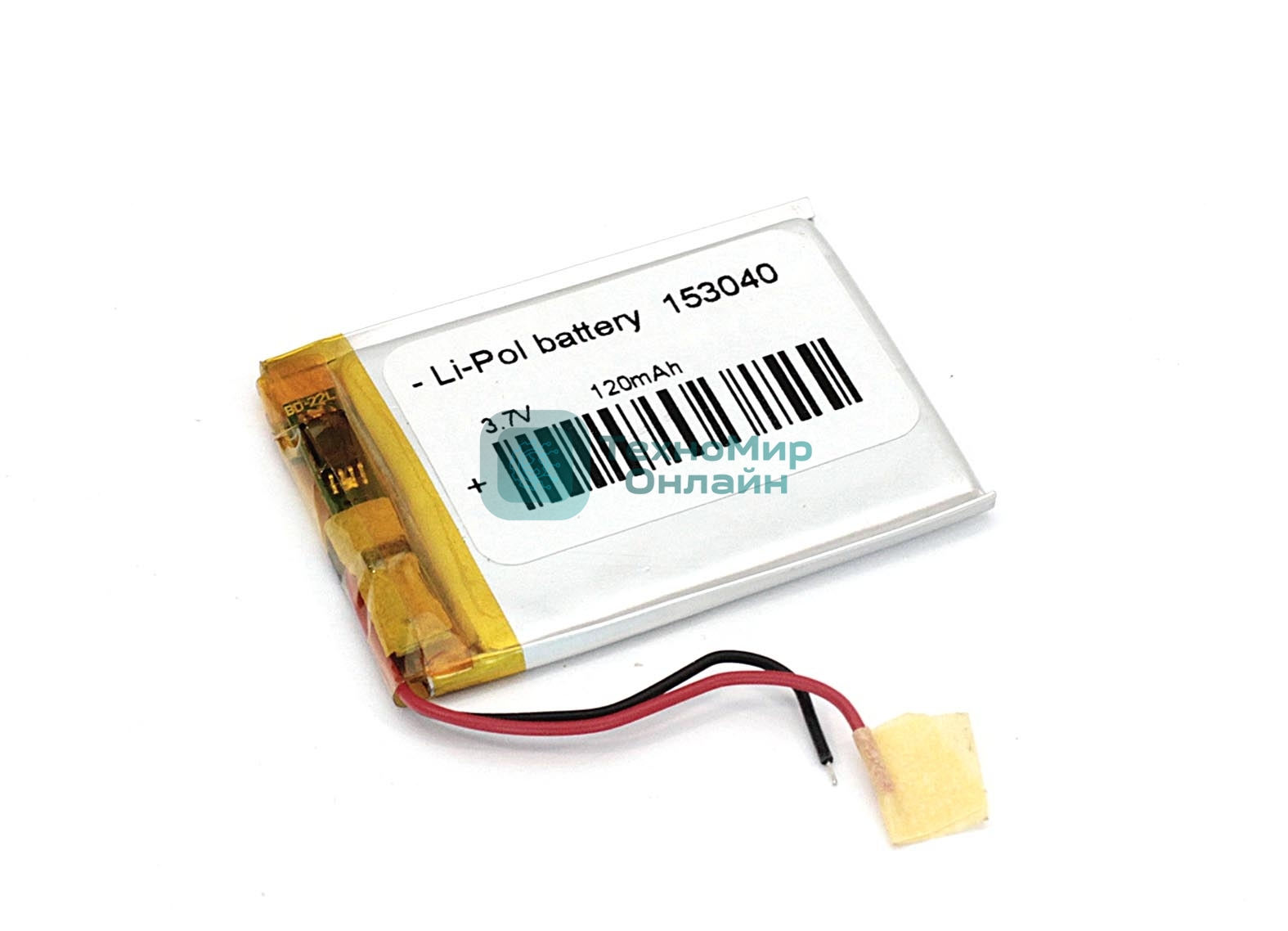 Аккумулятор Li-Pol (батарея) 2x30x40 мм 2pin 3.7V/120mAh