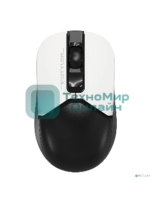 Мышь беспроводная A4Tech Fstyler FG12 белый/черный, 1200 dpi, радиоканал, USB, кнопки - 3