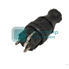 Вилка прямая EKF RPS-011-16-230-44 каучуковая 230В, 2P+PE, 16A, IP44 EKF PROxima