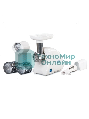 Мясорубка электрическая Ротор Экстра М ЭМШ 35/250-3 белый, 1500 Вт, 0.6 кг/мин, насадки - 4