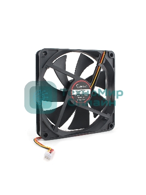 Вентилятор для корпуса Gembird черный, 140 мм, 1800 об/мин, 27 дБ, 3 pin