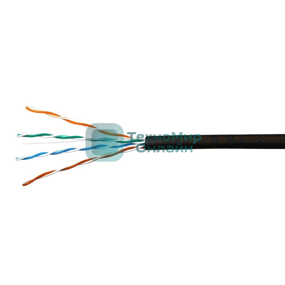 Кабель SkyNet Light UTP outdoor 4x2x0,46, медный, FLUKE TEST, кат.5e, однож., 305 м, box, черный