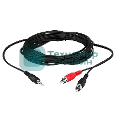 Шнур Rexant Стерео 3,5 мм - 2 RCA, 5 м (10 шт./уп.)