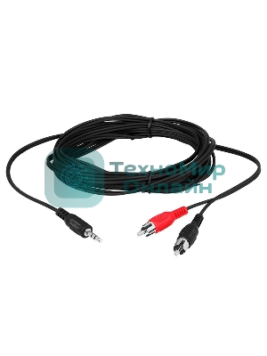 Шнур Rexant Стерео 3,5 мм - 2 RCA, 5 м (10 шт./уп.)