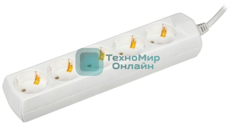 Удлинитель 5х3 м с заземл. 10А 250В У05 GENERICA 2P+PE 3х1 кв.мм IEK WYP10-10-05-03-Z-G