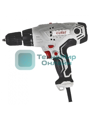 Дрель-шуруповерт СТАВР ДШС-10/450-2С, 450 Вт, 24 Нм, щеточный