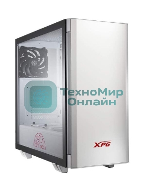 Компьютерный корпус XPG INVADER-WHITECOLOR BOXWORLDWIDE (ATX, подсветка ARGb, 2 вентилятора 120мм, стеклянная боковая панель,белый)