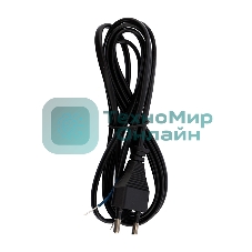 Сетевой шнур Rexant 2х0,75 мм², 1,8 м черный