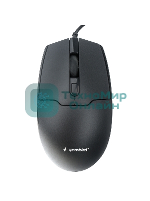 Мышь проводная Gembird MOP-430 черный, 1600 dpi, USB, кнопки - 4