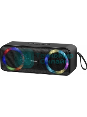 Акустическая система Defender LIGHT/BT/FM/USB/TF/AUX Q1 черный 10 Вт