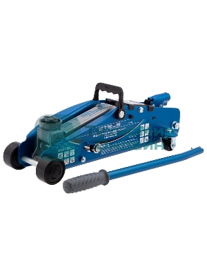 Домкрат Stels 51132 гидравлический подкатной с фиксатором 2.5 т safety pin 140-385 мм в кейсе