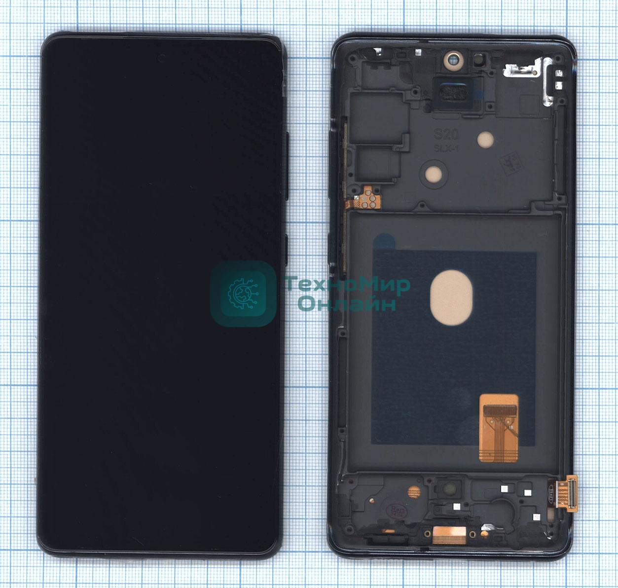 Дисплей для Samsung Galaxy S20 FE SM-G780F в сборе с тачскрином OLED синий
