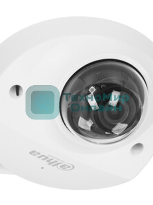 Уличная мини-купольная IP-видеокамера SmartDualLight Dahua DH-IPC-HDBW2249FP-AS-IL-0280B 2Мп, 1/2.8” CMOS, объектив 2.8мм, видеоаналитика, микрофон, ИК 30м, LED 30м, IP67, IK10, металл