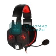 Гарнитура SmartBuy Rush Taipan чёрный-красный, проводная, USB, подсветка