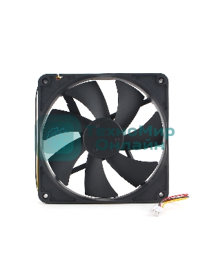 Вентилятор для корпуса Gembird черный, 140 мм, 1800 об/мин, 27 дБ, 3 pin