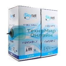 Кабель SkyNet Light UTP outdoor 4x2x0,46, медный, FLUKE TEST, кат.5e, однож., 305 м, box, черный