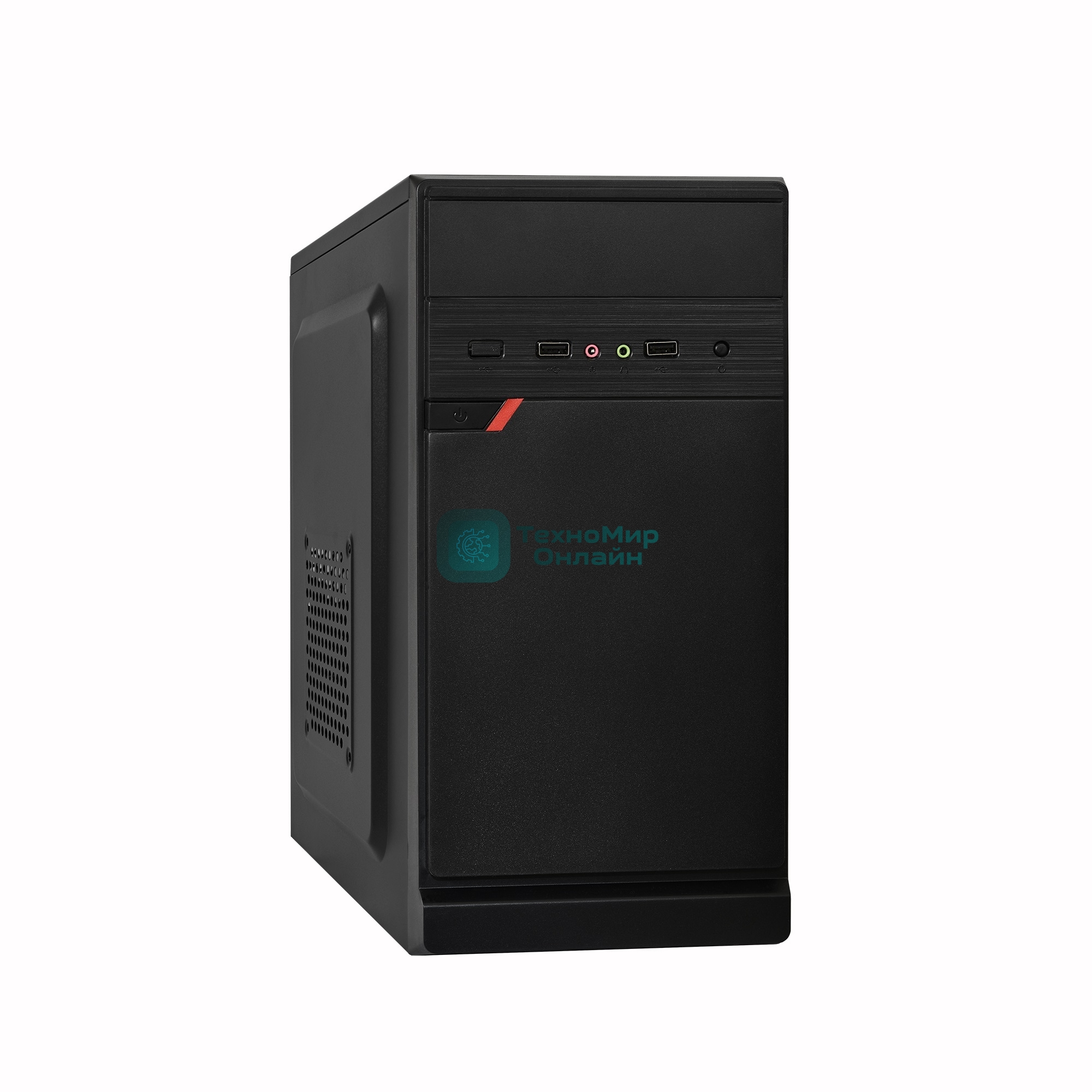 Компьютерный корпус ExeGate EX283057RUS Minitower ExeGate BAA-106 Black, mATX, (AAA350, 80мм), 2хUSB, Audio