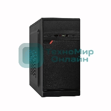 Компьютерный корпус ExeGate EX283057RUS Minitower ExeGate BAA-106 Black, mATX, (AAA350, 80мм), 2хUSB, Audio