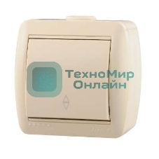 Выключатель LEZARD 710-0300-105проходной 1клавиша наруж.проводки серии Ната белый