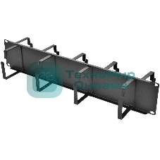 Кабельный органайзер Горизонтальный ЦМО ГКО-2-9-9005 двухсторонний кольца 2U шир.:19