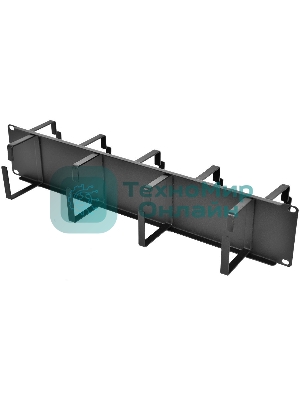 Кабельный органайзер Горизонтальный ЦМО ГКО-2-9-9005 двухсторонний кольца 2U шир.:19