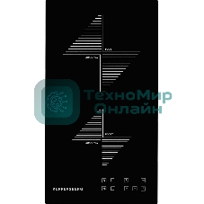 Индукционная варочная панель Kuppersberg ICO 301/домино, ширина 30 см, 2 зоны индукционного нагрева, сенсорное управление, 3 цифровых дисплея, 9 уровней мощности, таймер,автоотключение, защита от перелива, защита от детей, индикаторы остаточного тепла, Stop & Go, черный/прямой край