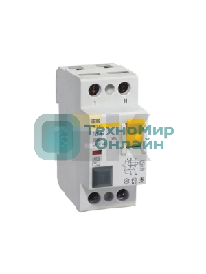 Выключатель дифференциального тока (УЗО) IEK MDV10-2-063-300 ВД1-63 2Р 63А 300мА IEK