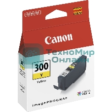 Картридж струйный Canon PFI-300 Y EUR/OCN желтый (530 стр.) для Canon imagePROGRAF PRO-300