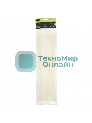 Хомуты Сибртех, 400, 4,8 мм пластиковые, белые, 50 шт