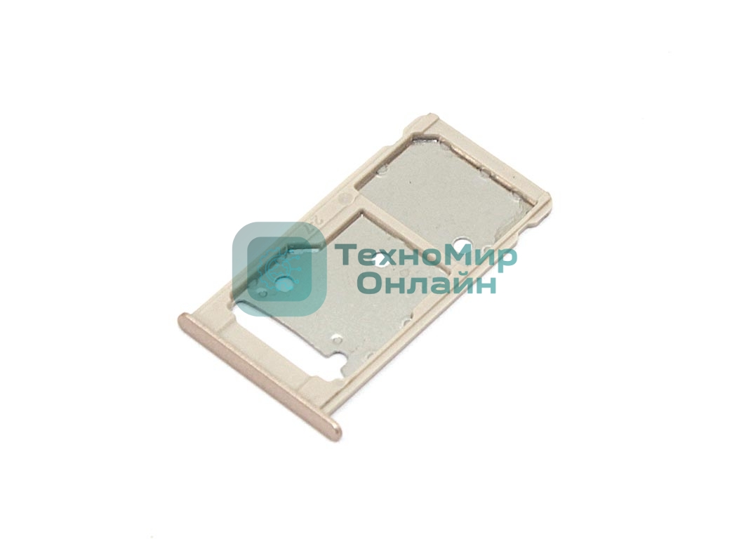 Лоток для SIM-карты Huawei Y7 2017 золотой