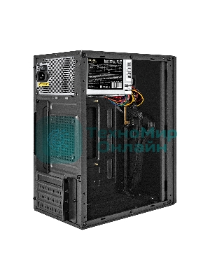 Компьютерный корпус Minitower ExeGate BAA-303-UNS500 (mATX, БП UNS500 с вент. 12см, 2*USB, HD Audio, черный)