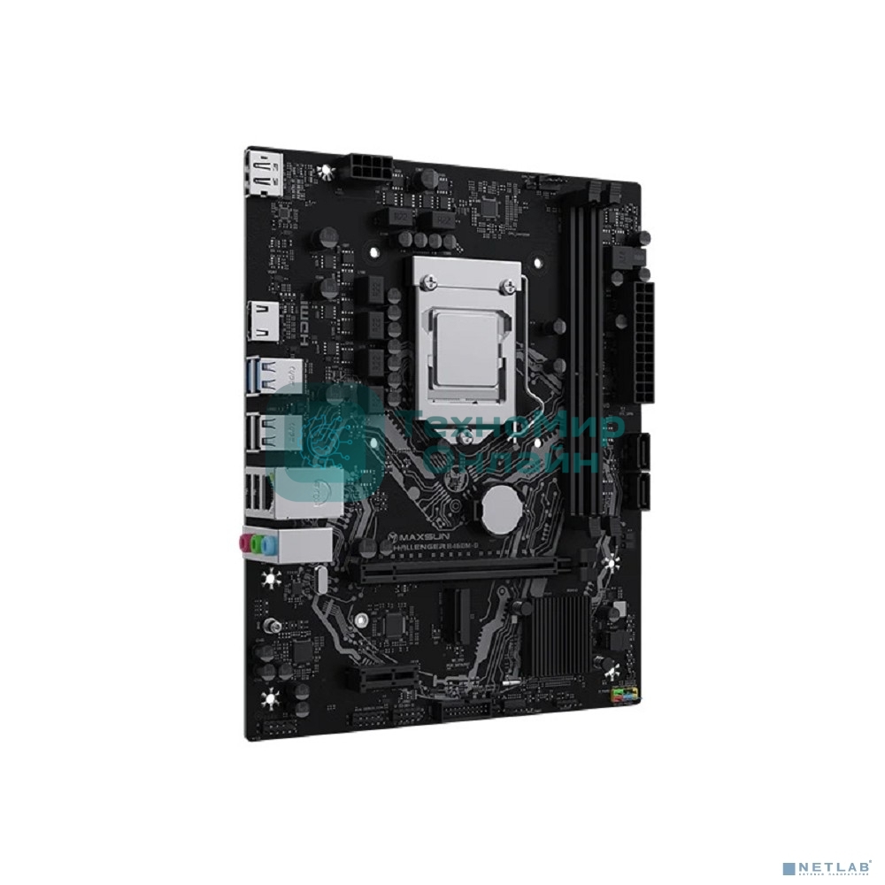 Материнская плата Maxsun MS-Challenger B460M-D (Socket 1200, mATX, 2*DDR4(64Gb), DP/HDMI, 2*SATA3, 1*M.2, 1xPCI-E x16 /1xPCI-E x, 4*USB 2.0, 2*USB 3.2 Gen1 , LAN 1*1G, RTL)