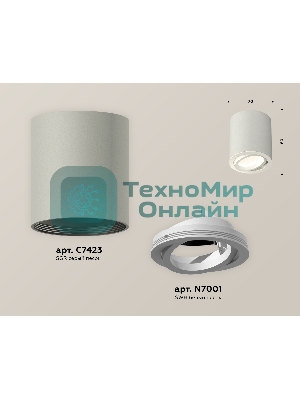 Светильник Ambrella Light XS7423020 SGR/SWH серый песок/белый песок MR16 GU5.3 (C7423, N7001)