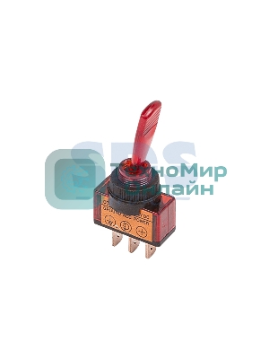Тумблер 24V 20А (3c) ON-OFF однополюсныйс красной подсветкойRexant