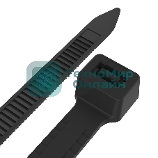 Хомут-стяжкa нейлоновая с тройным замком Rexant 200x4,8 мм, черная, упаковка 100 шт.