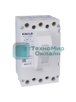 Выключатель автоматический ВА57-31-340010 100А 1200Im 690AC УХЛ3 КЭАЗ 108427