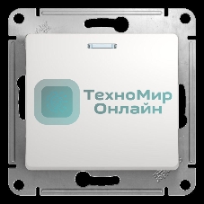 Механизм выключателя 1-кл. СП Glossa 10А IP20 10AX с подсветкой бел. SchE GSL000113