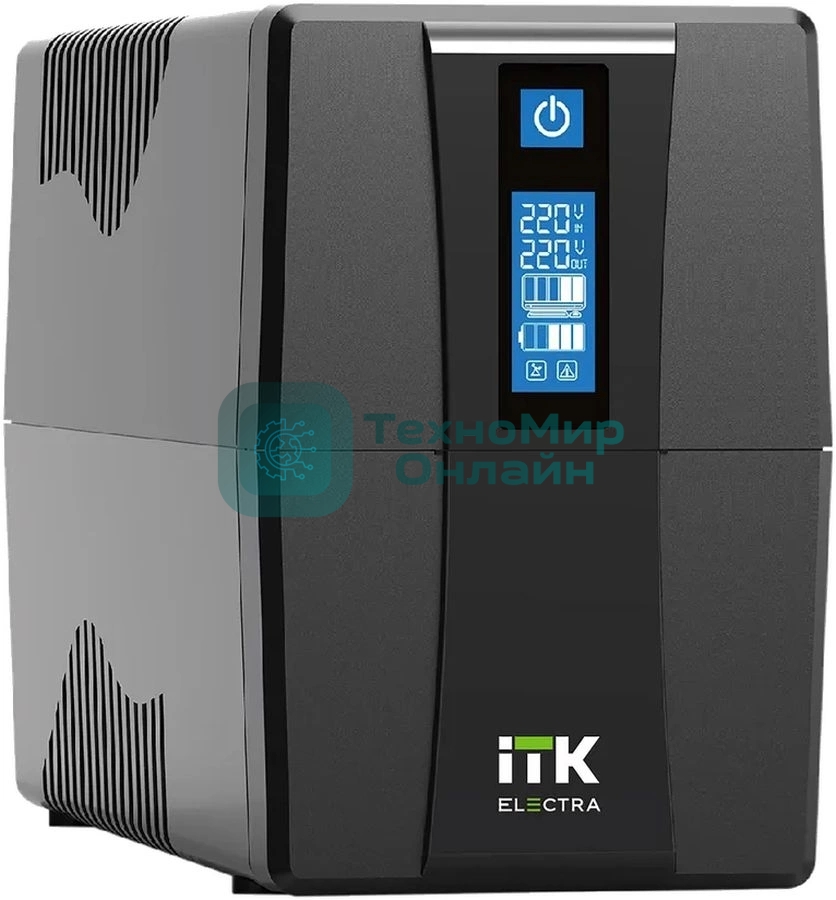 Источник бесперебойного питания Line-interactive 800ВА/480Вт, фаза 1/1, LCD дисплей, с АКБ 1х9AH, USB, Schuko