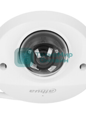 Уличная мини-купольная IP-видеокамера SmartDualLight Dahua DH-IPC-HDBW2249FP-AS-IL-0280B 2Мп, 1/2.8” CMOS, объектив 2.8мм, видеоаналитика, микрофон, ИК 30м, LED 30м, IP67, IK10, металл
